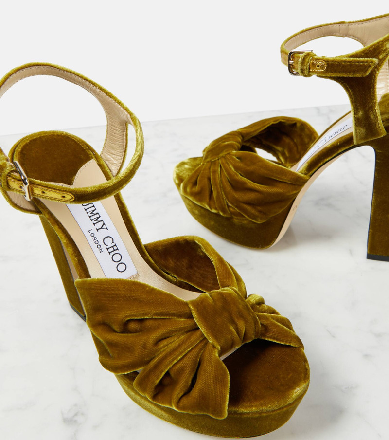 Heloise 120 velvet platform sandals 6