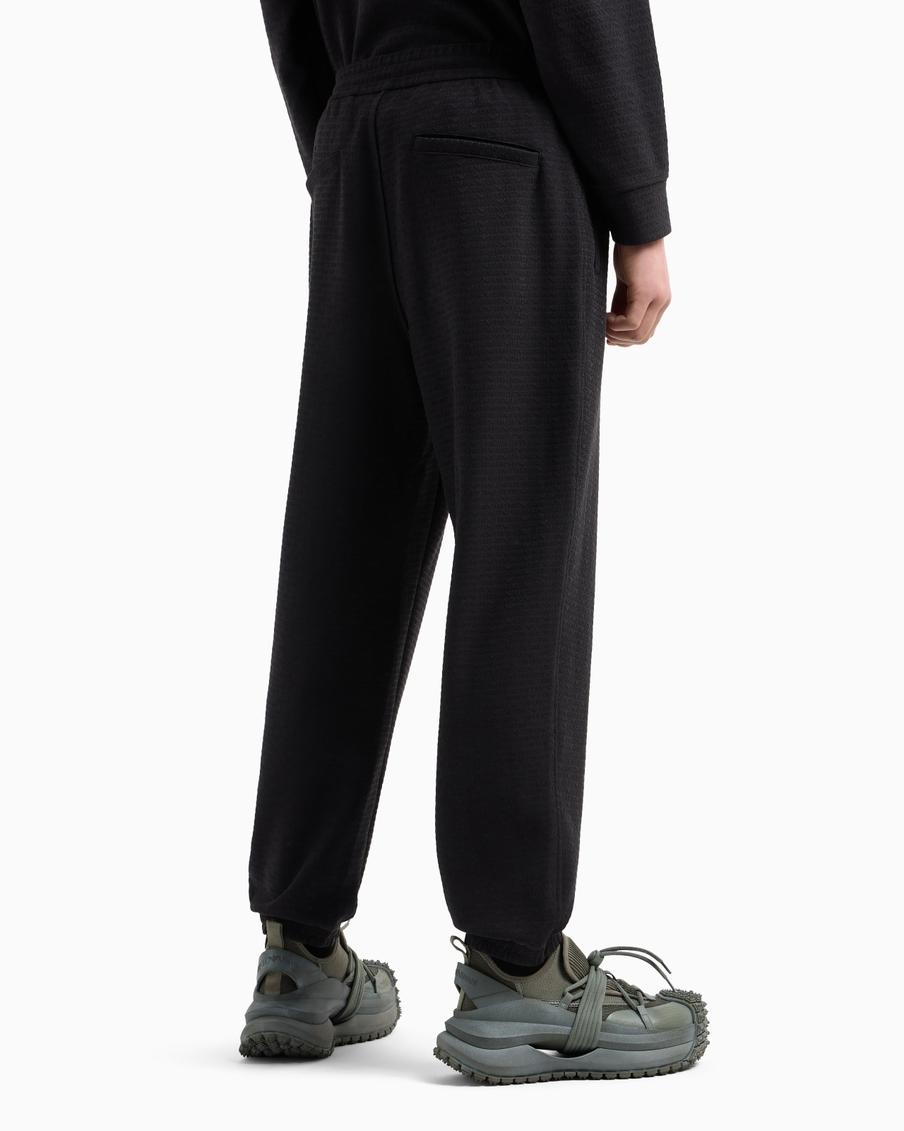 ASV LYOCELL BLEND JERSEY JOGGERS WITH ALL-OVER LETTERING - 3