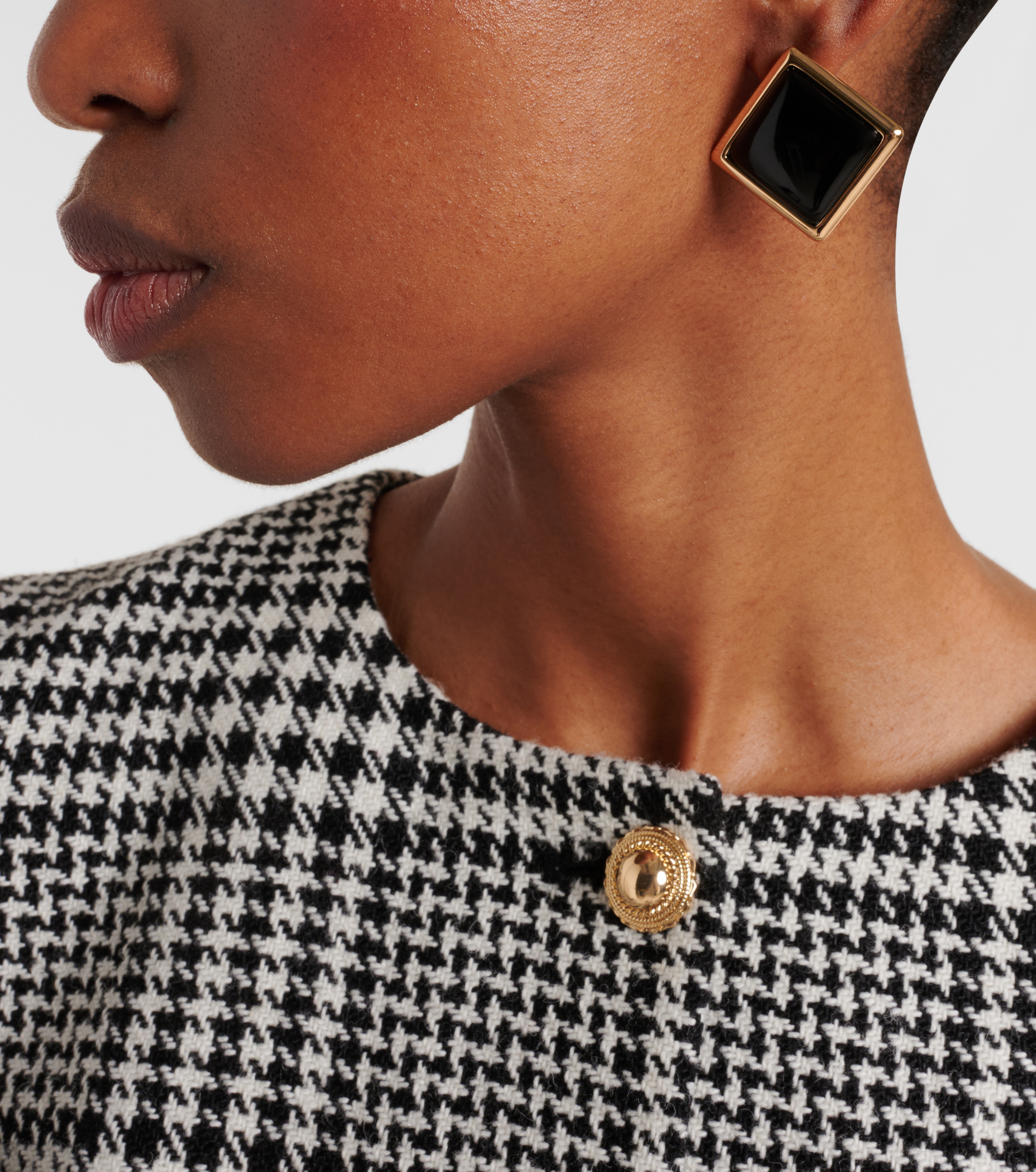 Enamel gold-plated earrings - 6