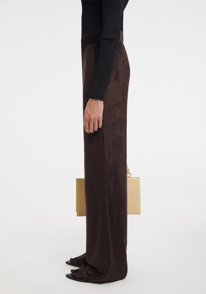 MAROON Wide-leg corduroy pants 5