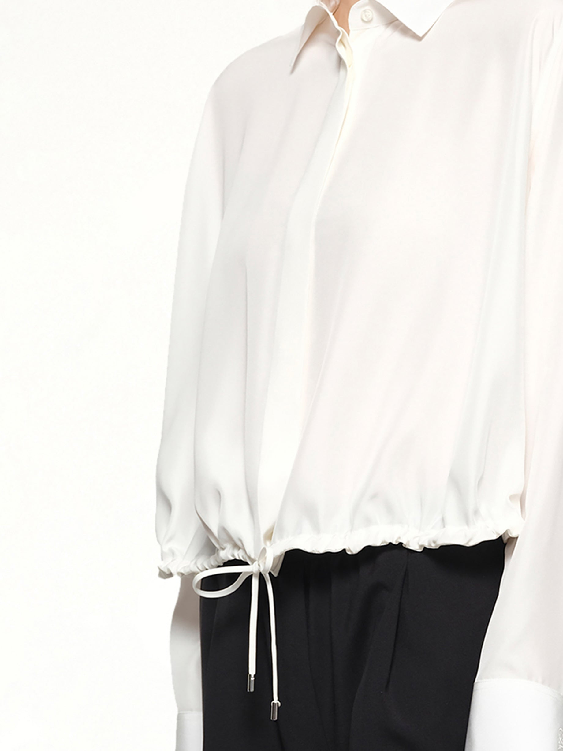 Balloon Shirt in White - 3