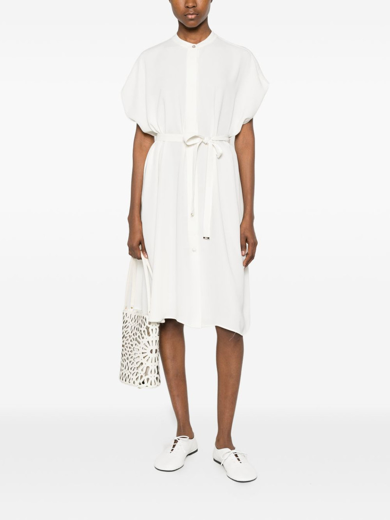 Herno band-collar short-sleeve midi dress outlook