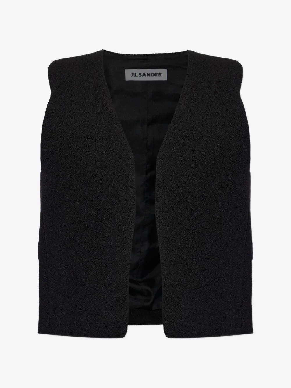 textured wool vest - 1