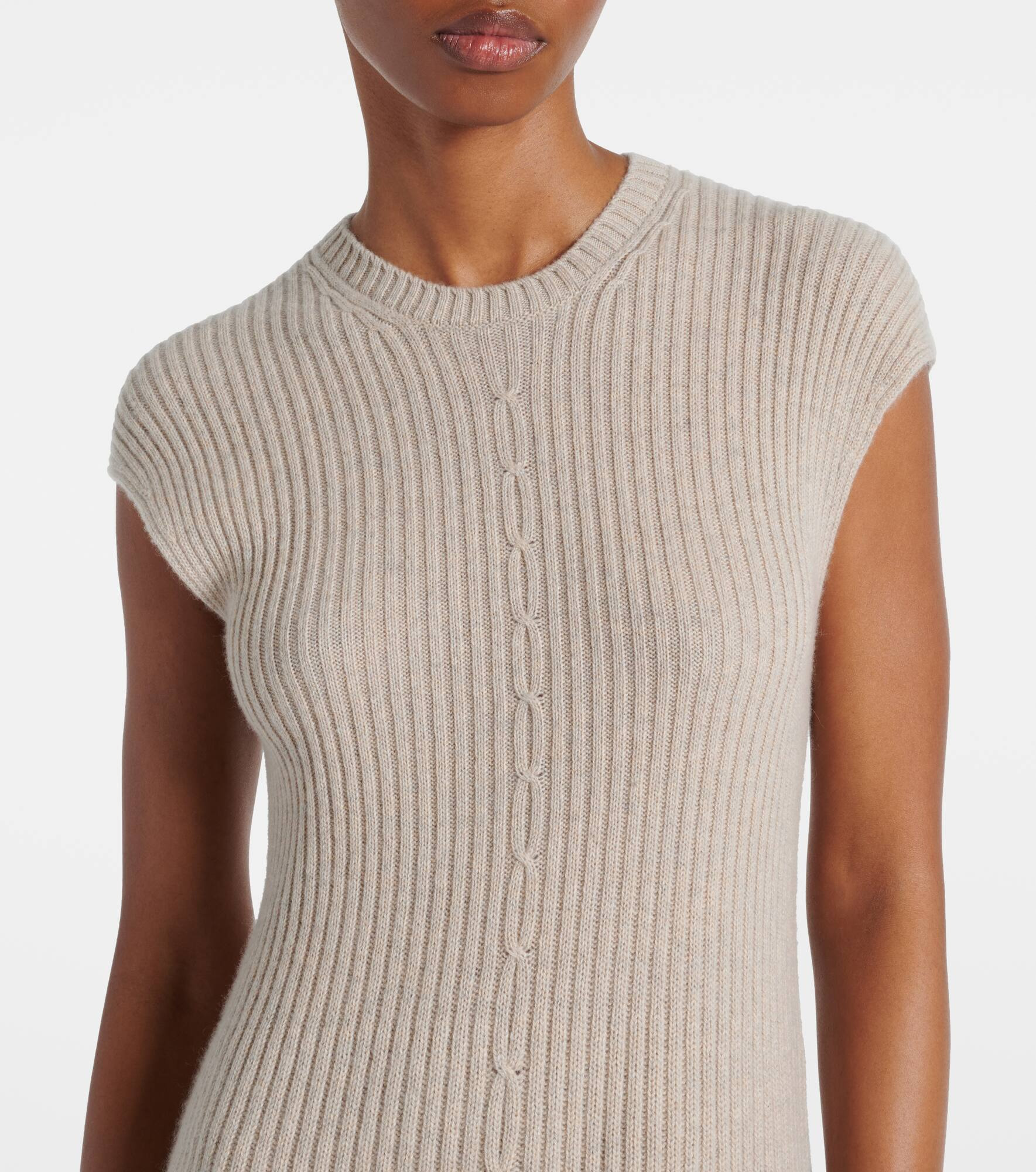 Ribbed-knit cashmere midi dress - 4