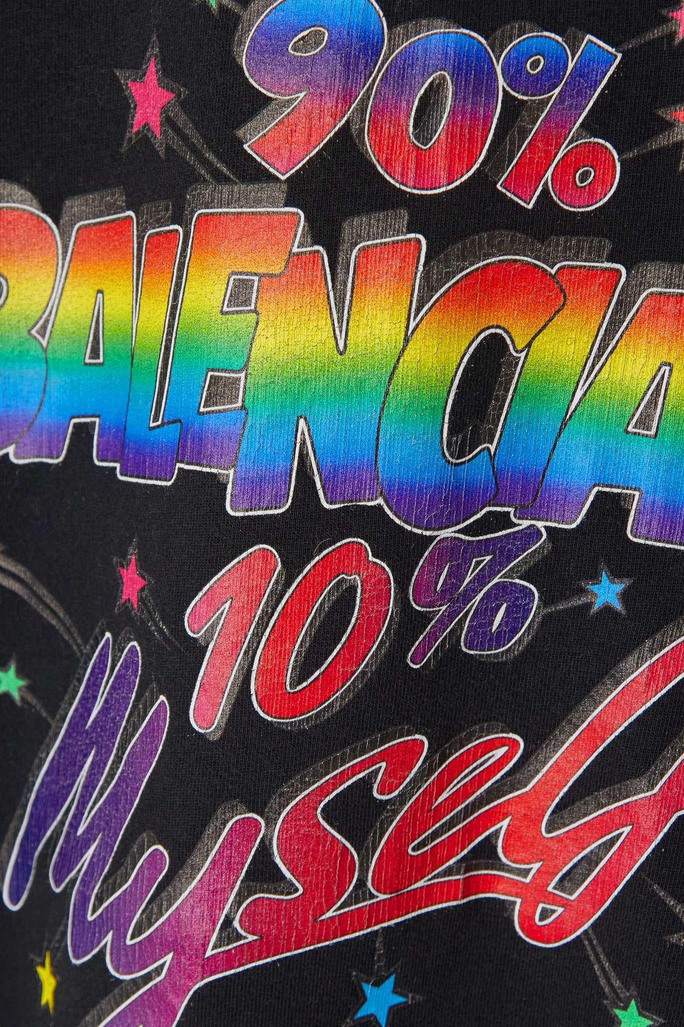 90/10 oversized painted printed organic cotton-jersey T-shirt - 4