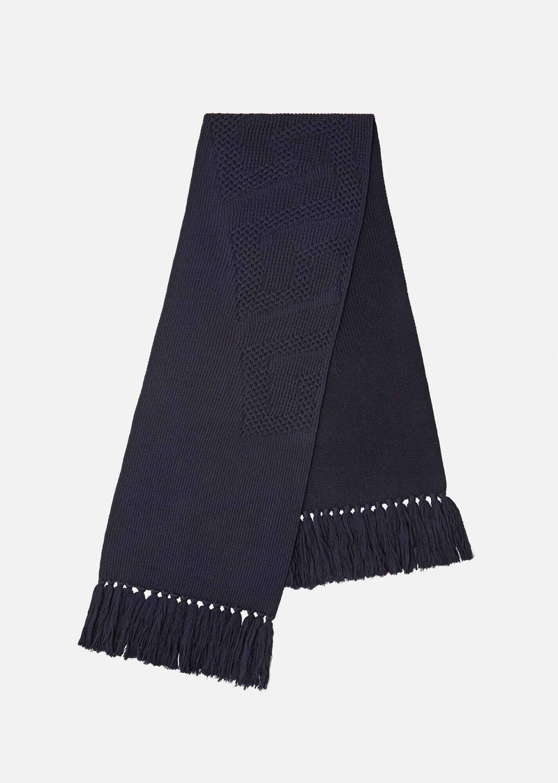 Greca Pattern Wool Scarf 1