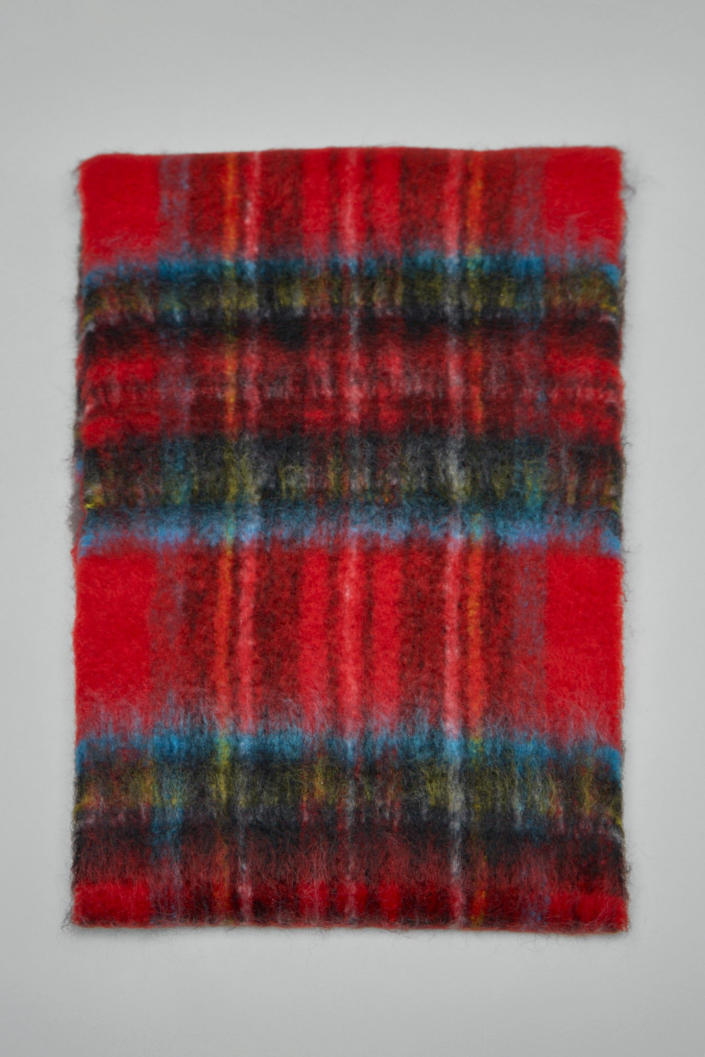Mohair Check Scarf - 2