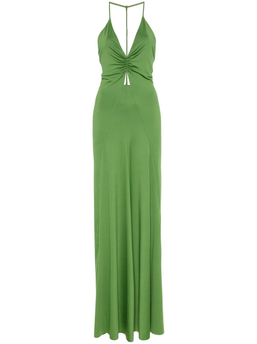 V-neck ruched gown - 1