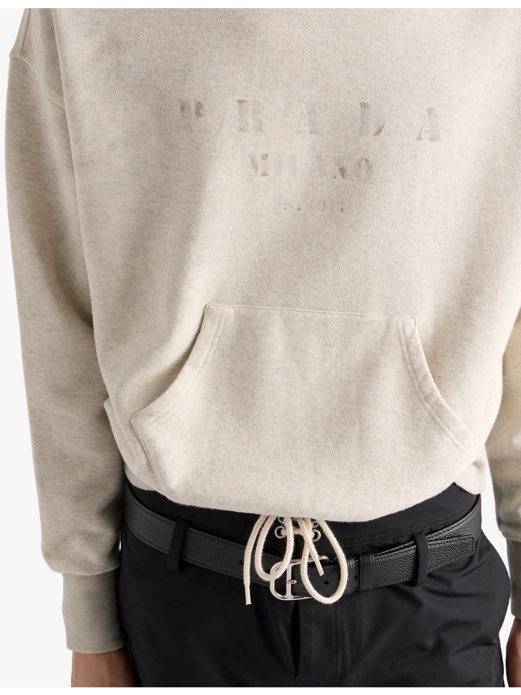 Faint Graphic-Print Cotton Hoody - 5