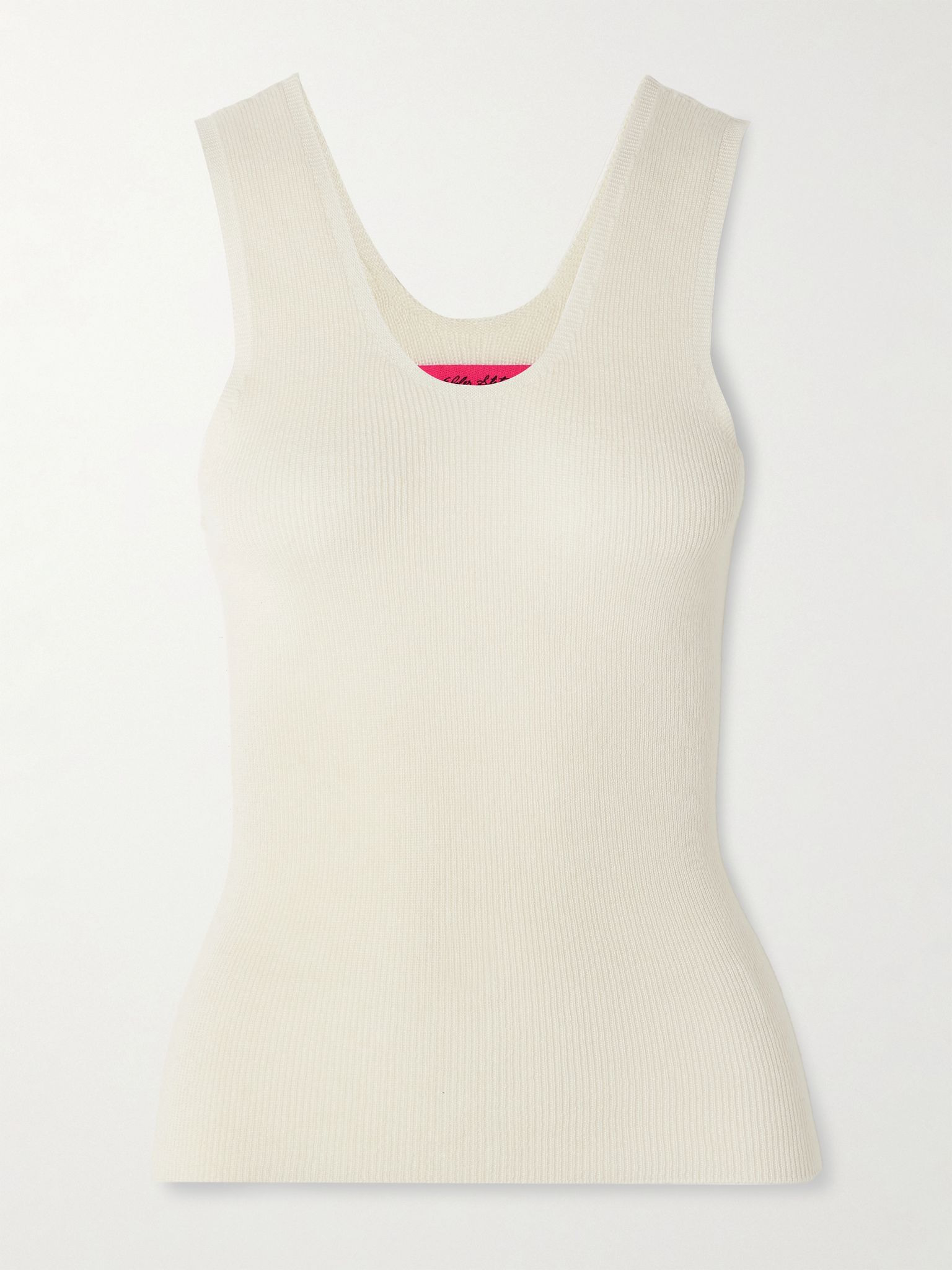 Delicash cashmere and silk-blend tank White - 1
