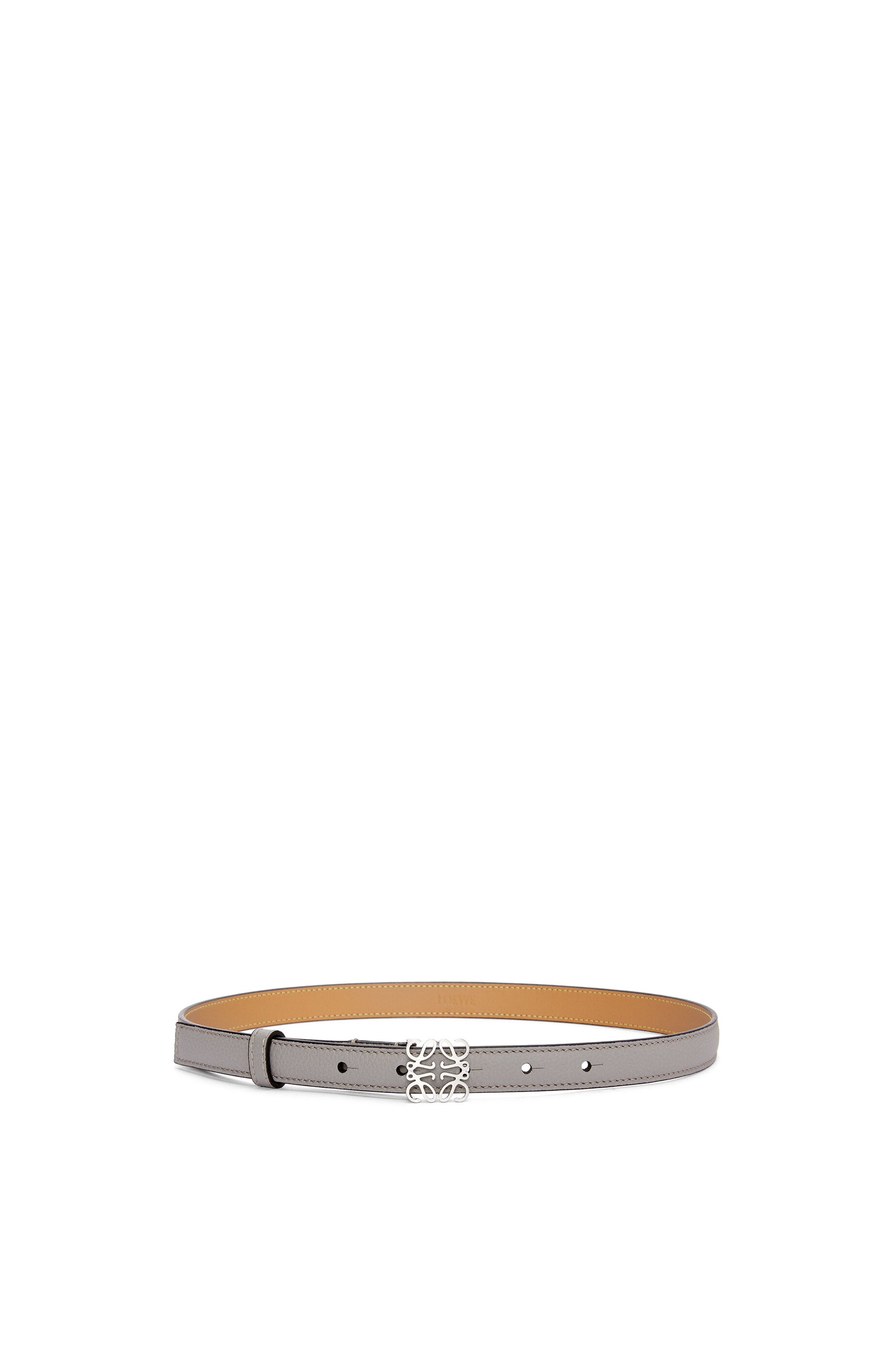 Anagram belt in soft grained calfskin and brass - 1