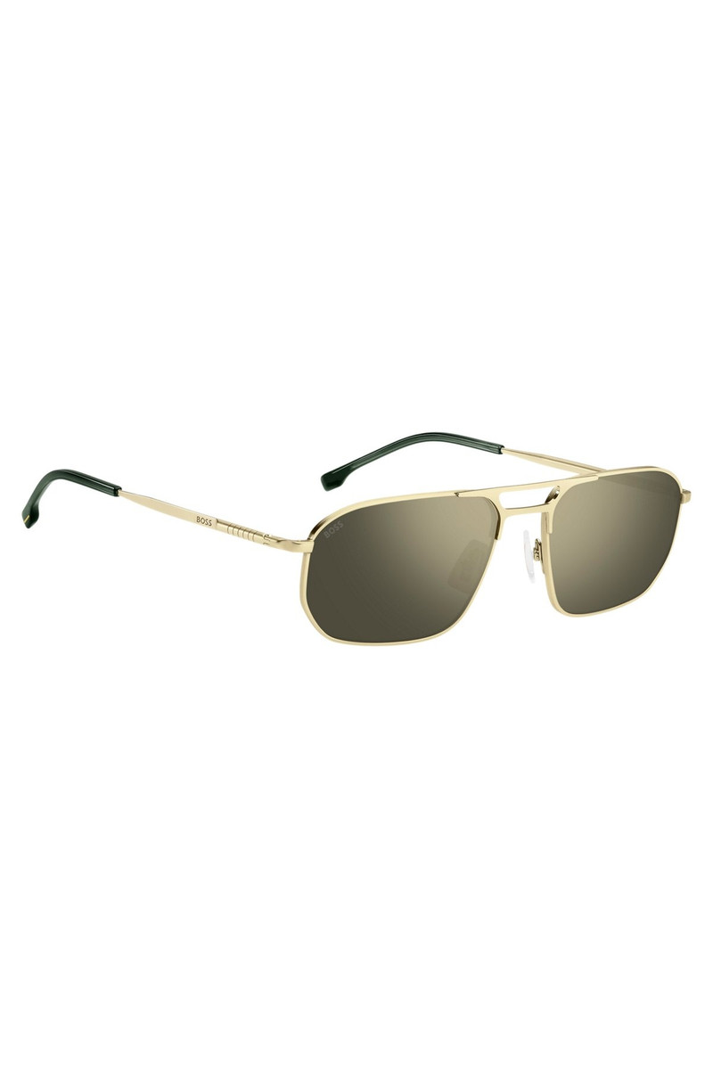 GOLD-TONE SUNGLASSES WITH TUBULAR TEMPLES 4
