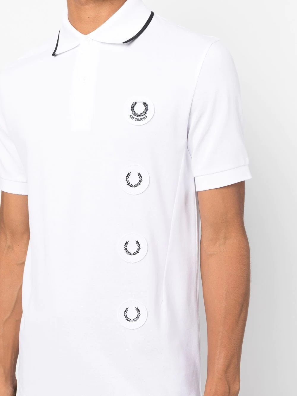 logo-patch polo shirt - 5