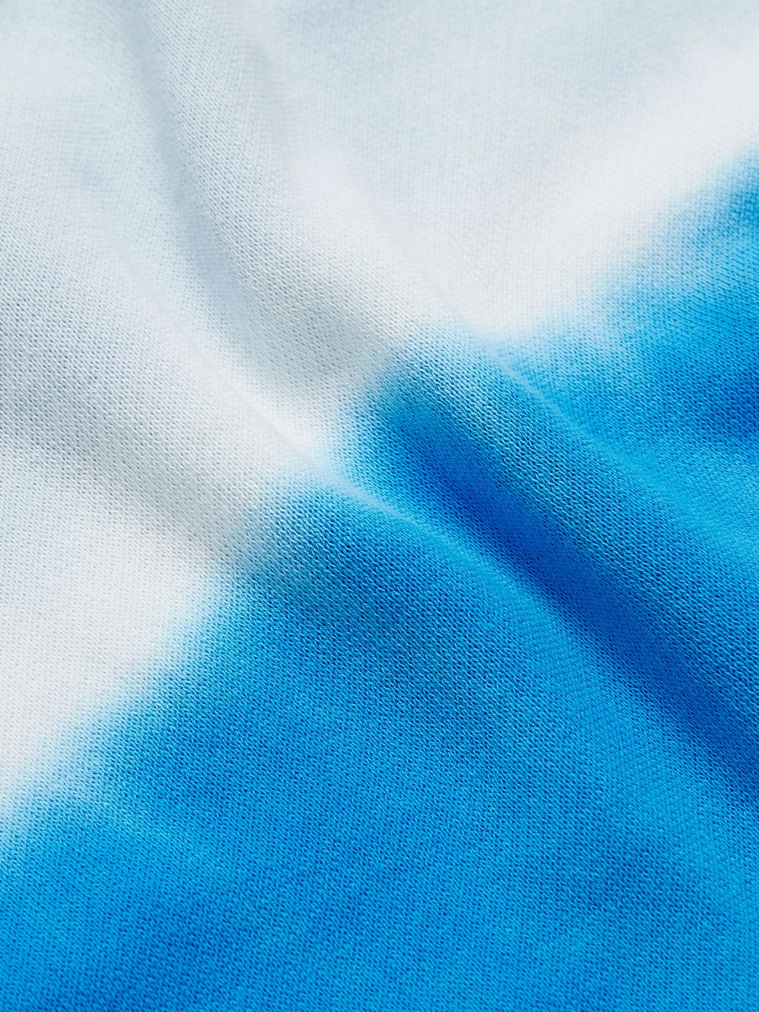 Embroidered Tie-Dyed Cotton And Cashmere-Blend Jersey Sweatshirt Blue - 4