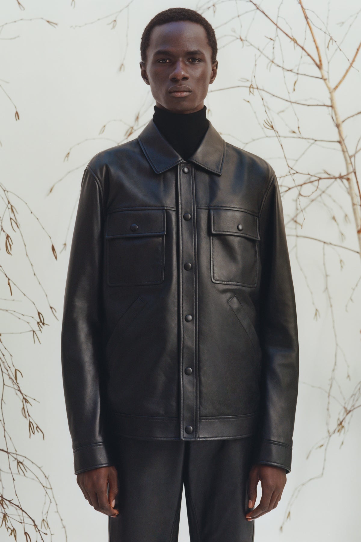 Levy Jacket in Black Nappa Leather - 2
