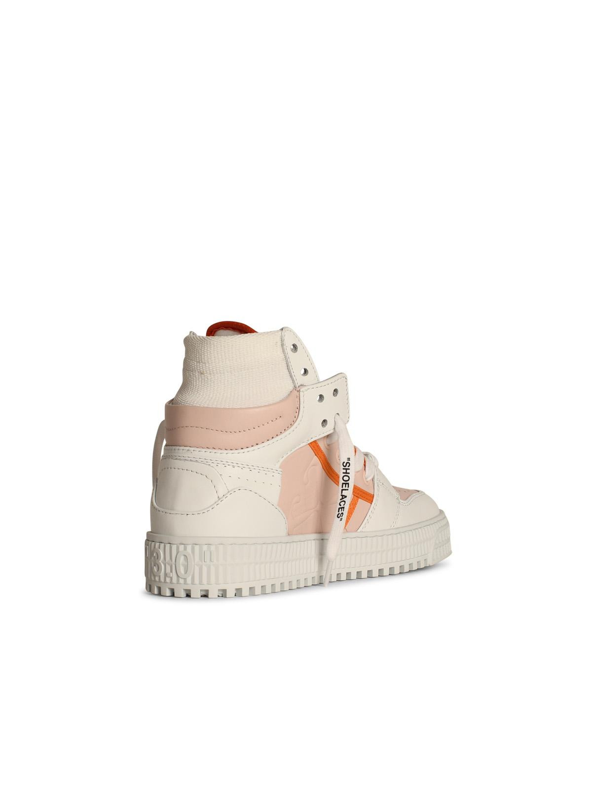 Off-White '3 Off Court' Leather Blend Sneakers Nude Women - 3
