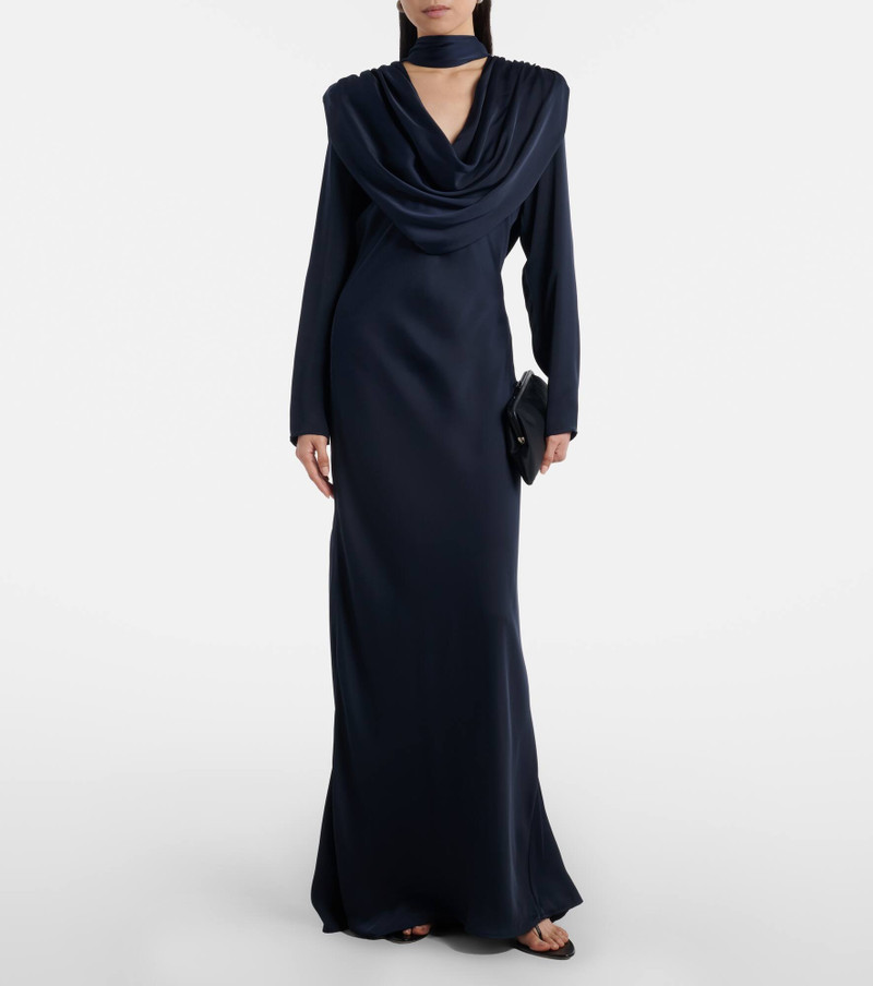 ROTATE Scarf-detail draped gown outlook