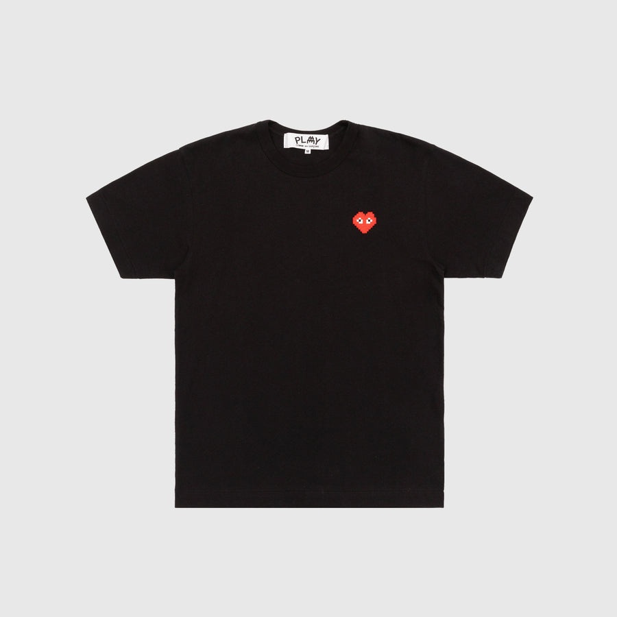 PIXELATED RED HEART S/S T-SHIRT X INVADER - 1