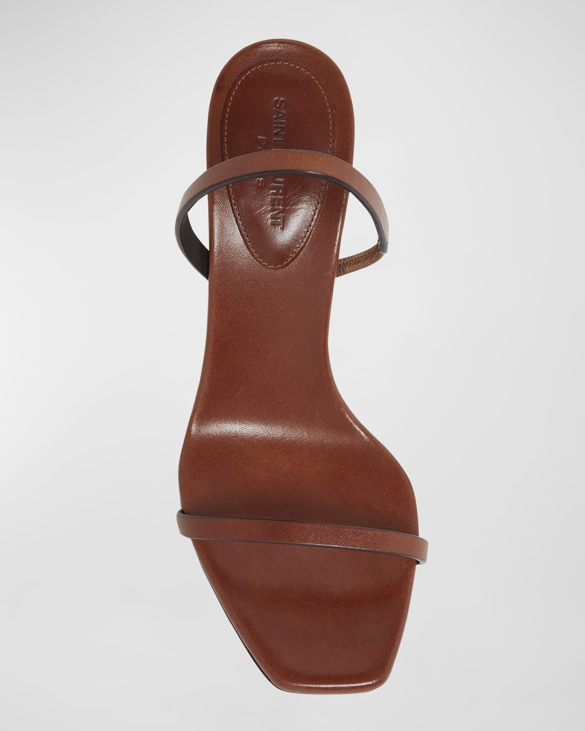 Opyum Leather YSL-Heel Slide Sandals - 4