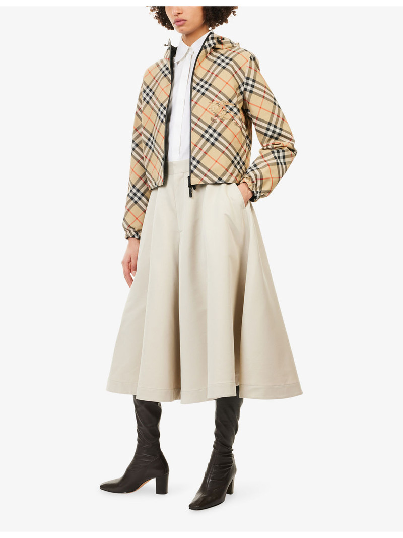 Burberry Check-Print Hooded Woven Jacket outlook