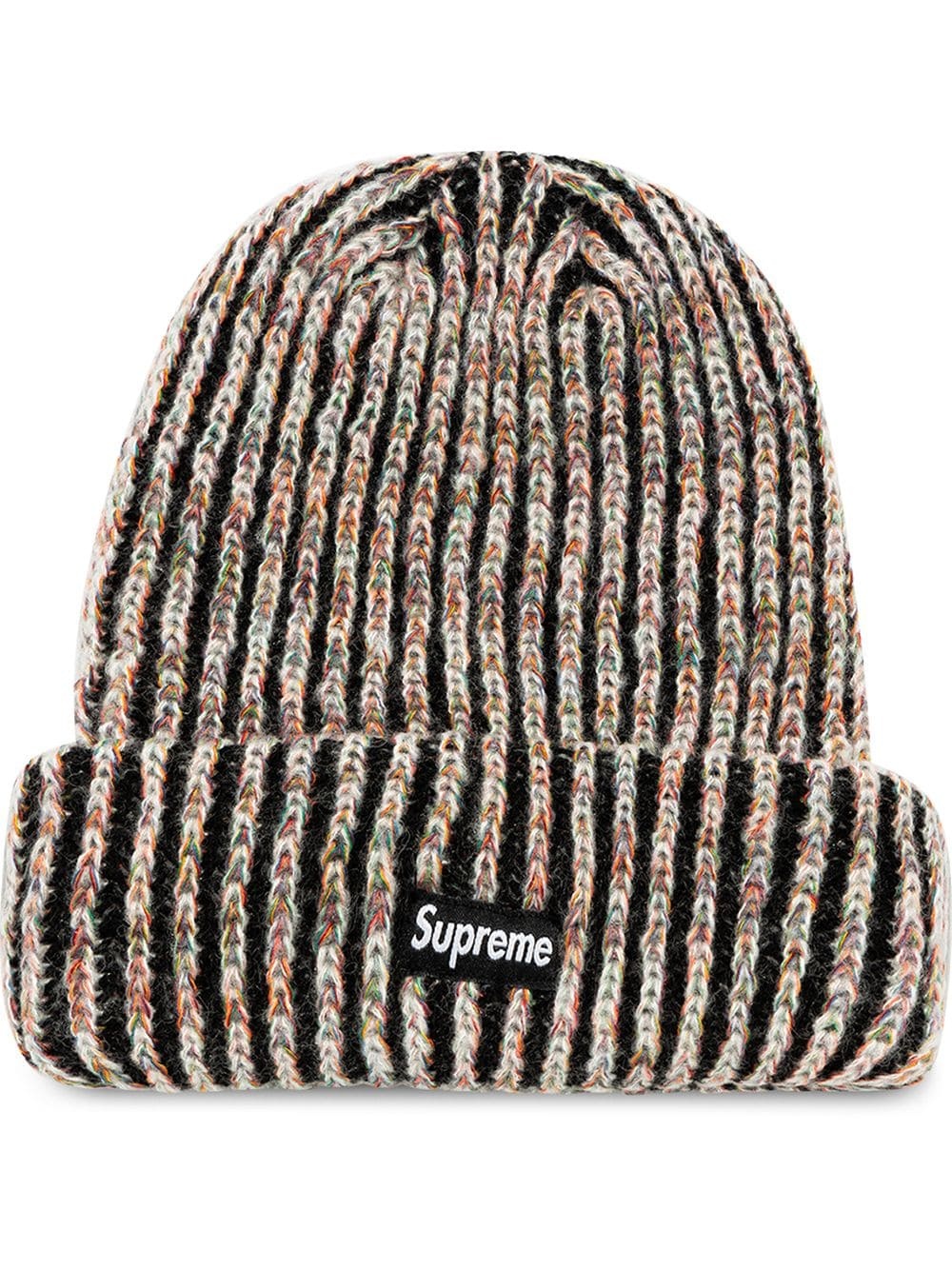 rainbow knit beanie hat - 1