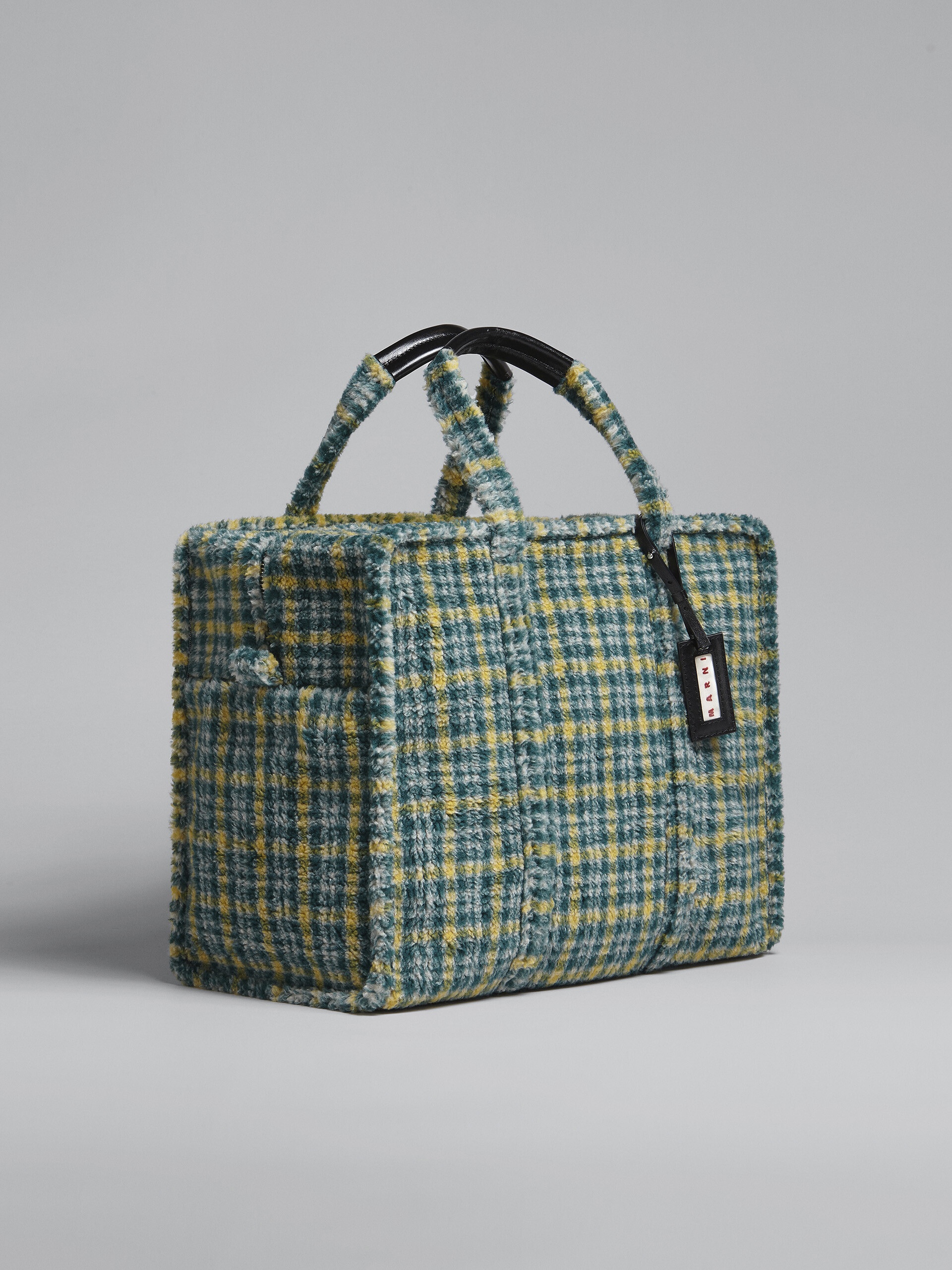 TRAVEL BAG IN GREEN CHECK FABRIC - 6