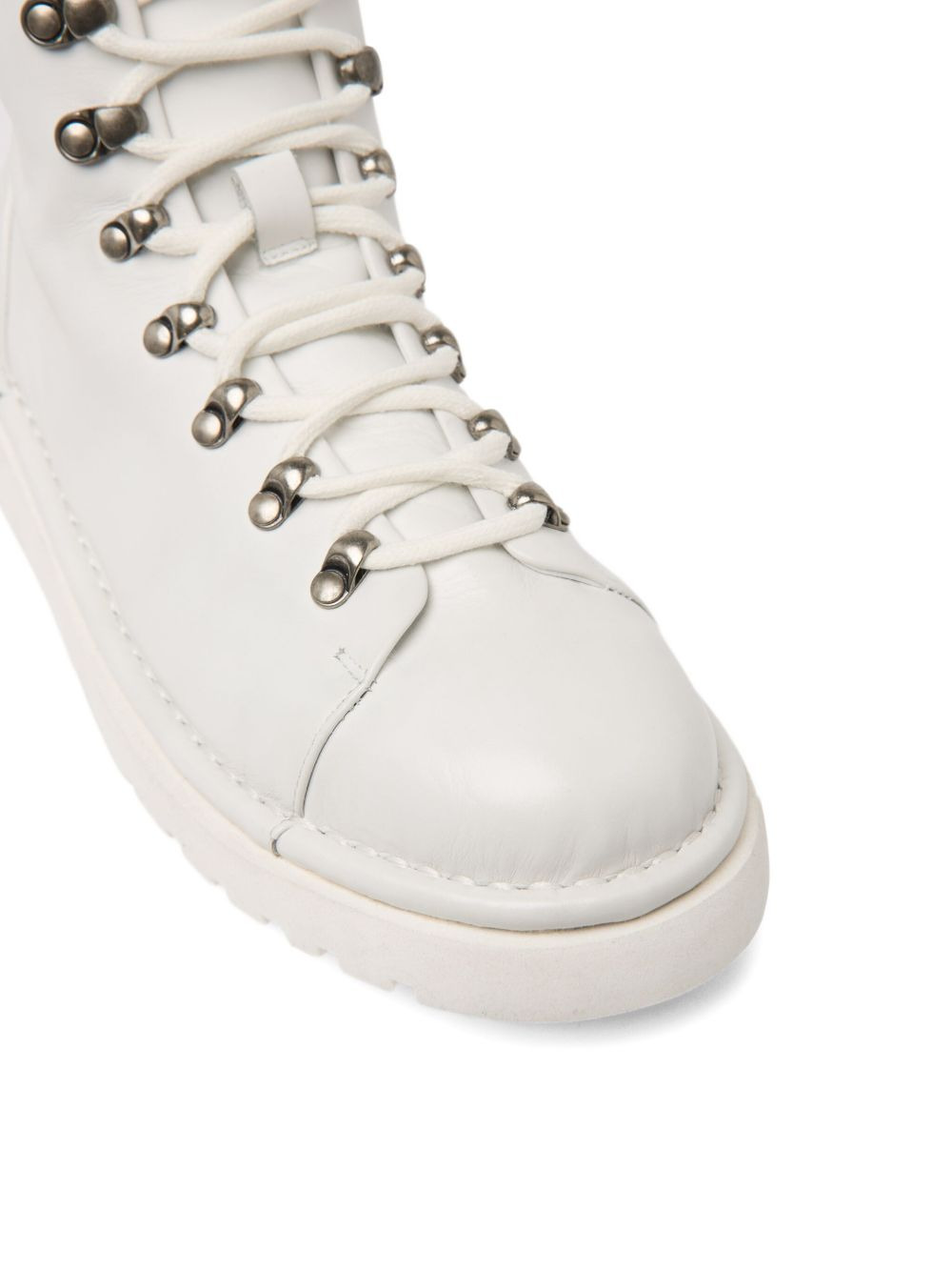 lace-up leather combat boots - 4