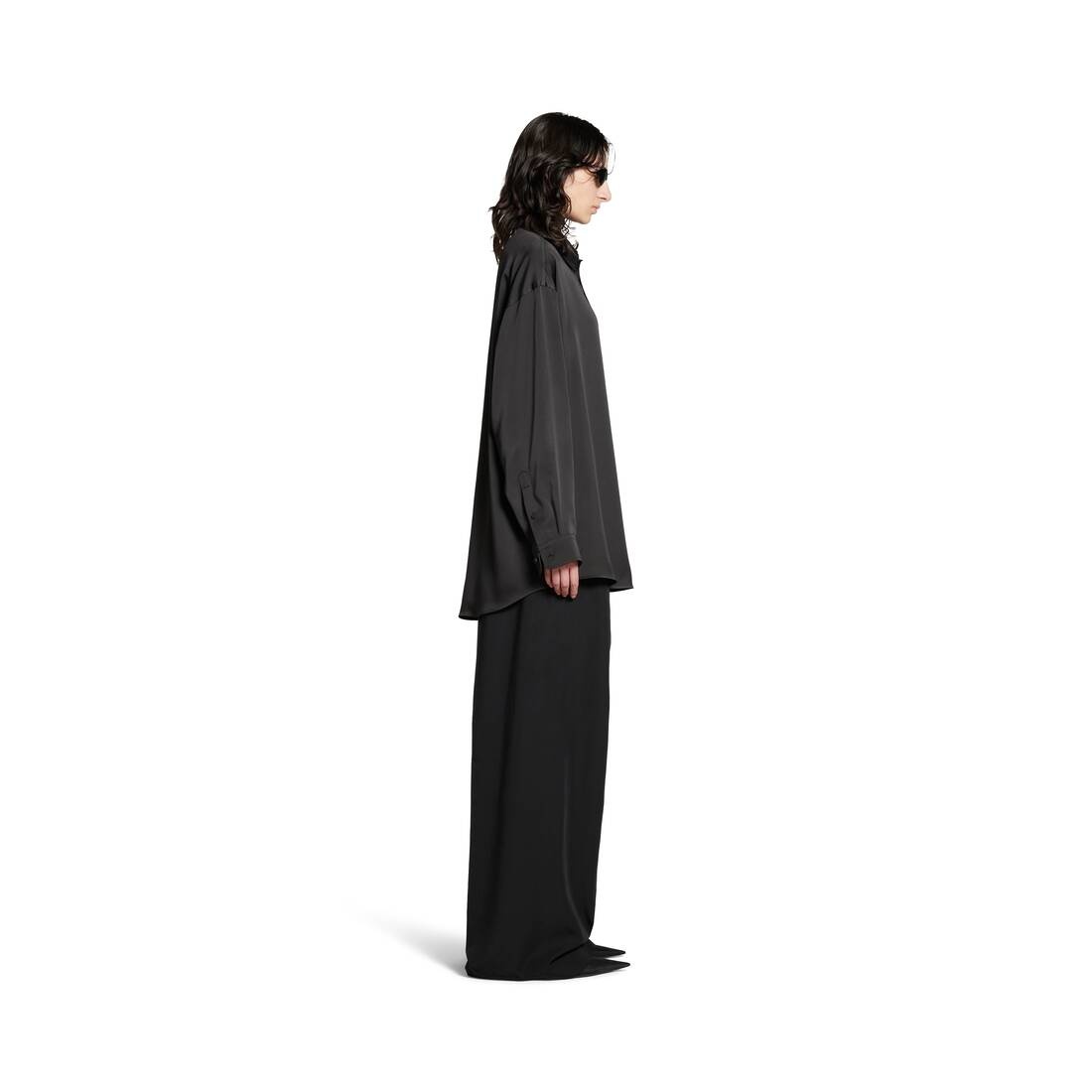 Women's Bb Classic Balenciaga Fluid Blouse in Black - 3