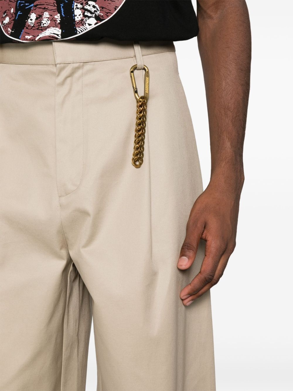 pleated straight trousers - 5