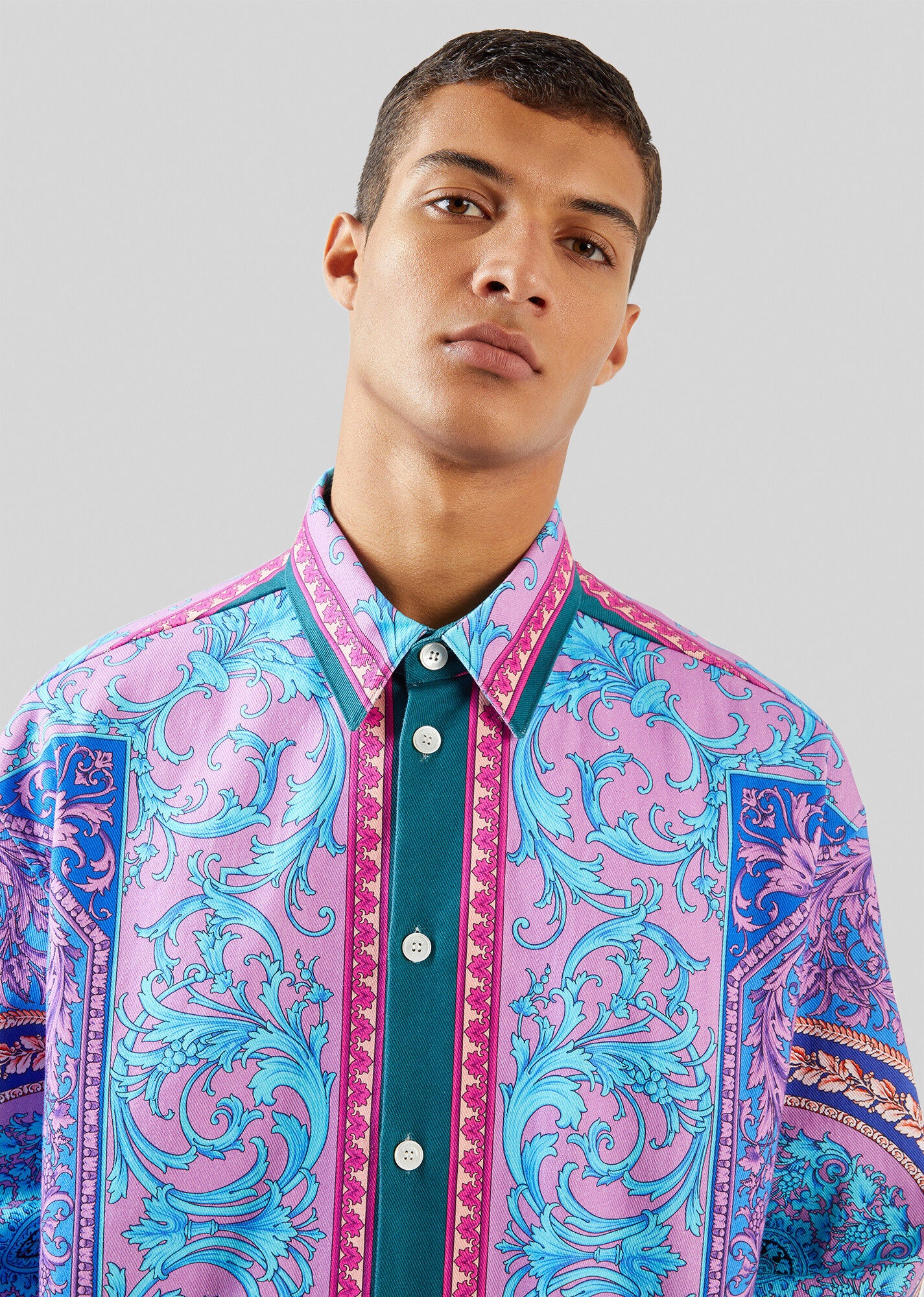 Le Pop Classique Print Denim Shirt - 5