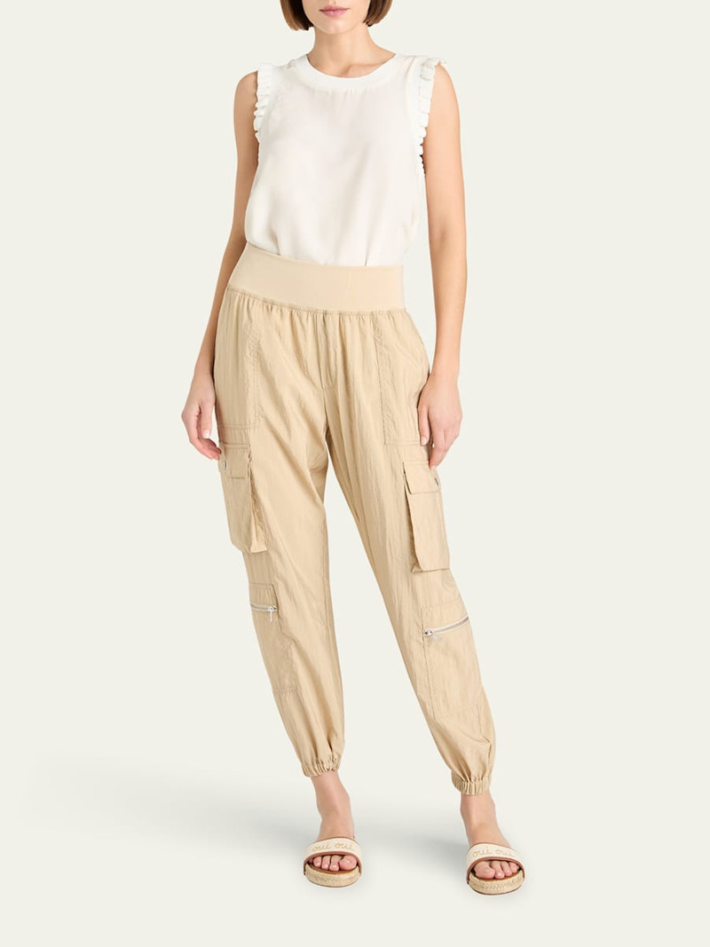 Cinq à Sept Genevive Satin Cargo Jogger Pants outlook