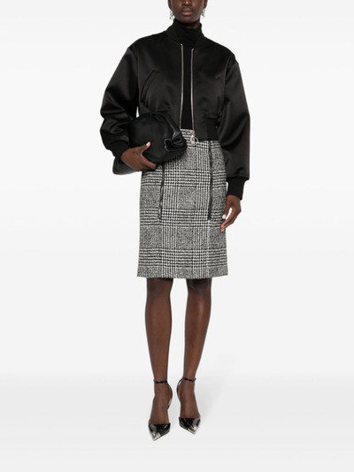 TOM FORD Prince of Wales pattern zip-up skirt outlook