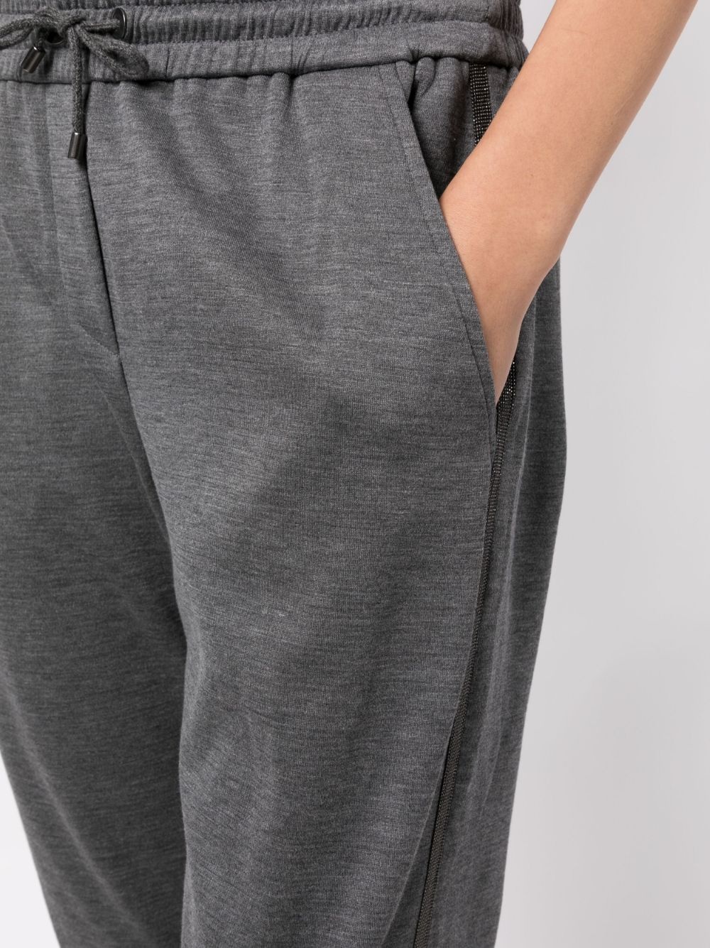 fleece elastic-waist track-trousers - 5