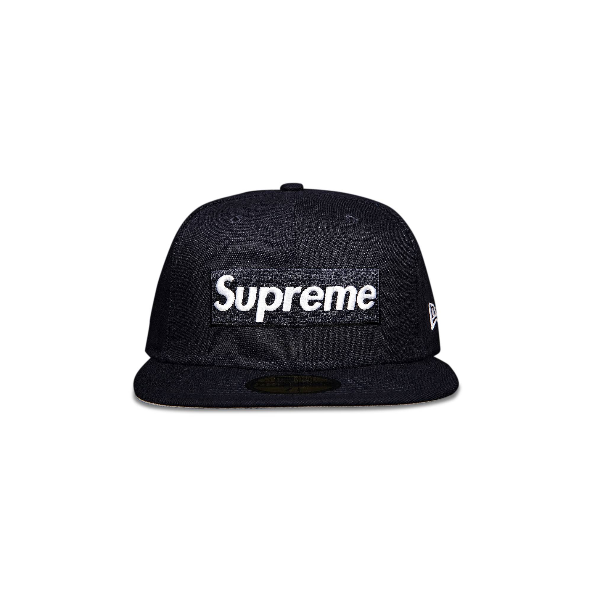 Supreme x New Era Champions Box Logo Hat 'Navy' - 1