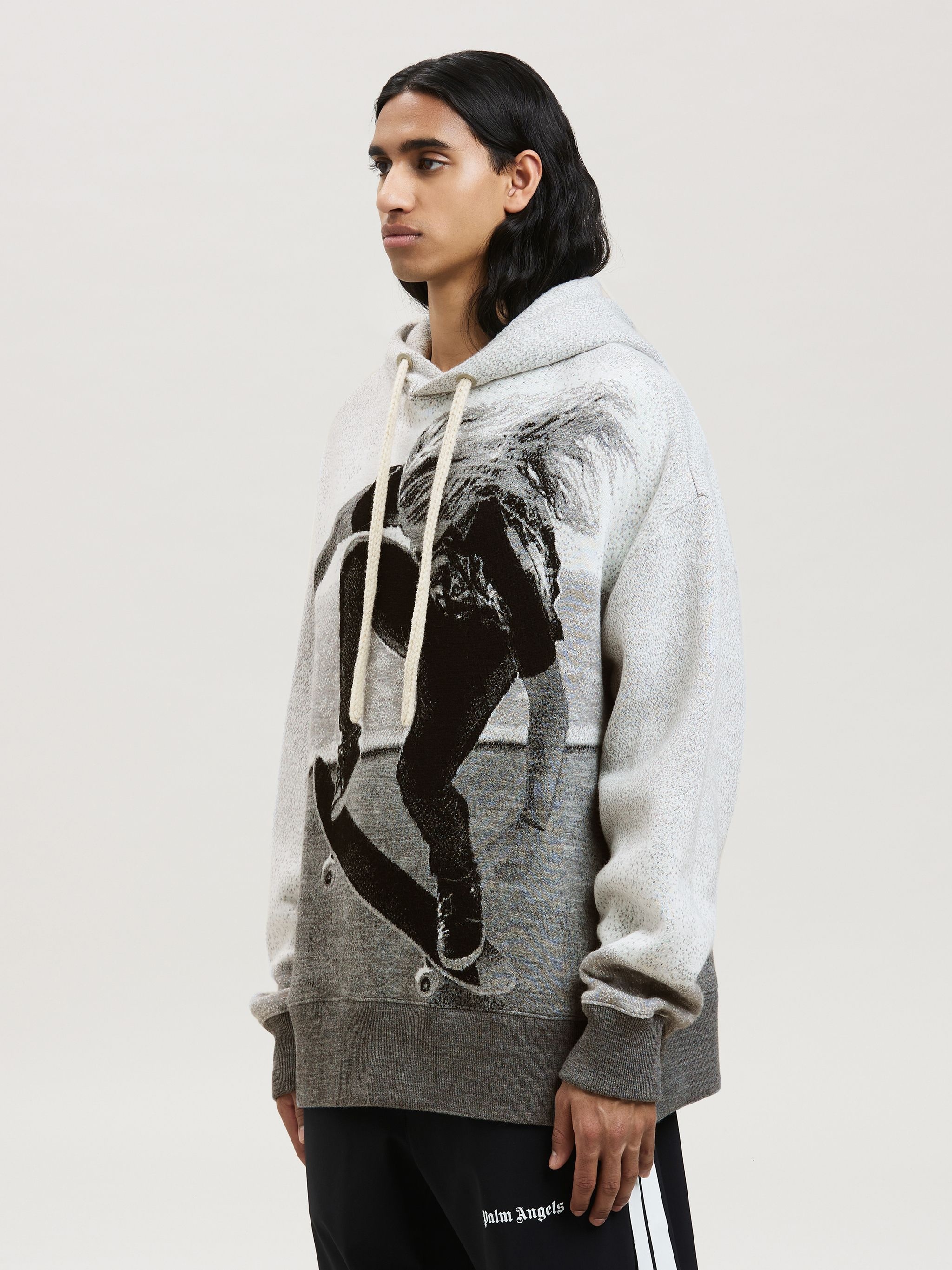 JACQUARD SKATER HOODED SWEATER - 4