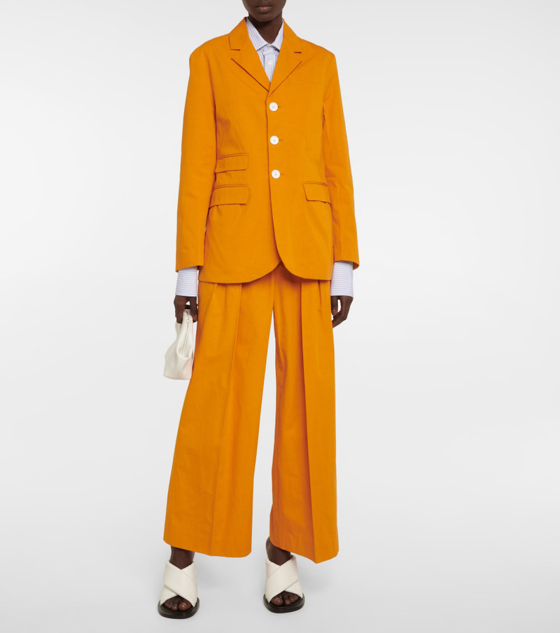 Plan C Cotton high-rise wide-leg pants outlook