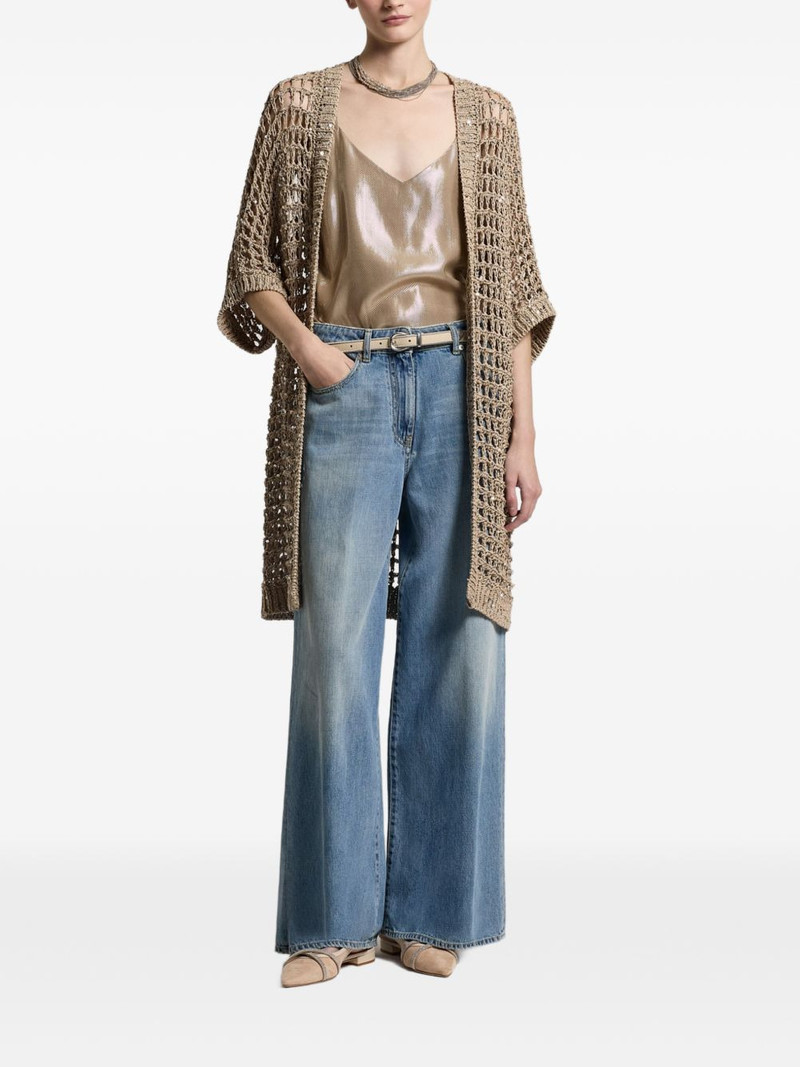 PESERICO open-knit cardigan outlook