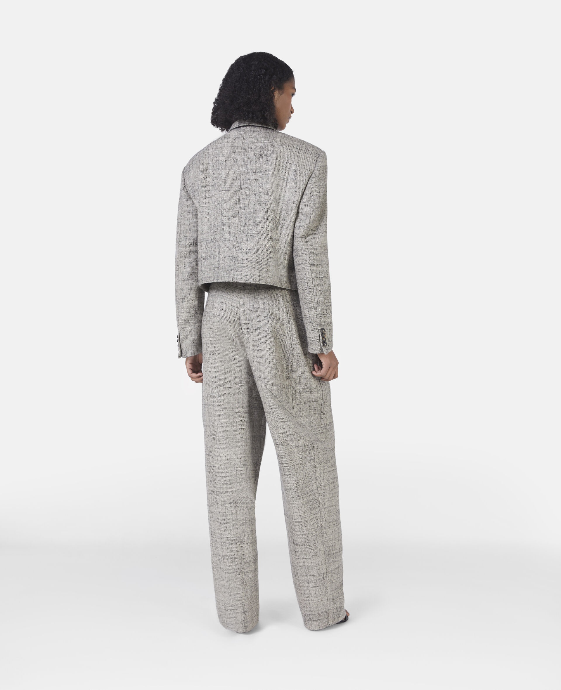 Cropped Boxy Double-Breasted Blazer - 3