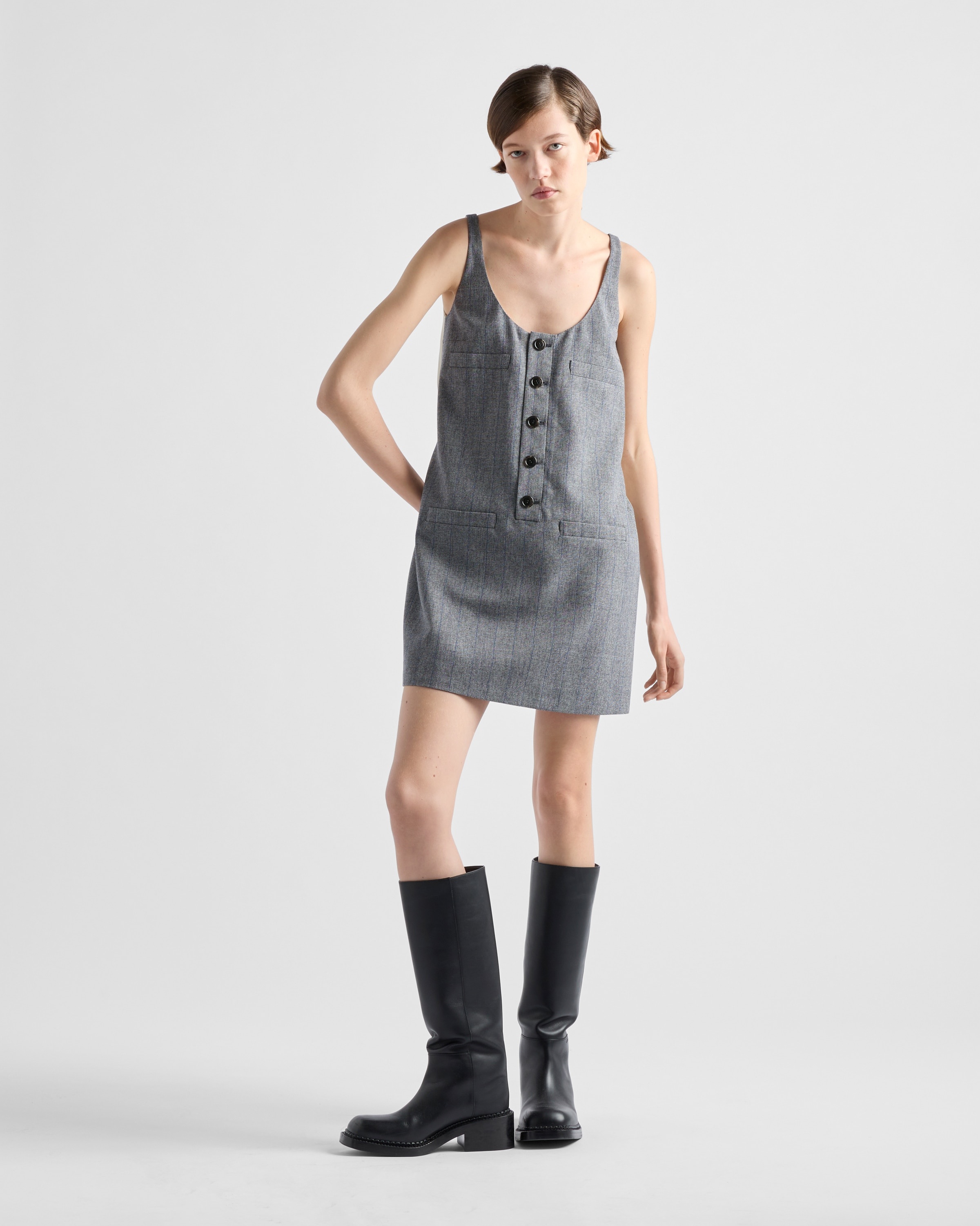 Pinstriped mini-dress - 2