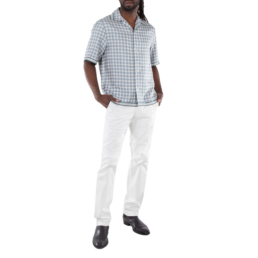 Amiri Men's Dusty Blue MA Quad Bowling Shirt - 4