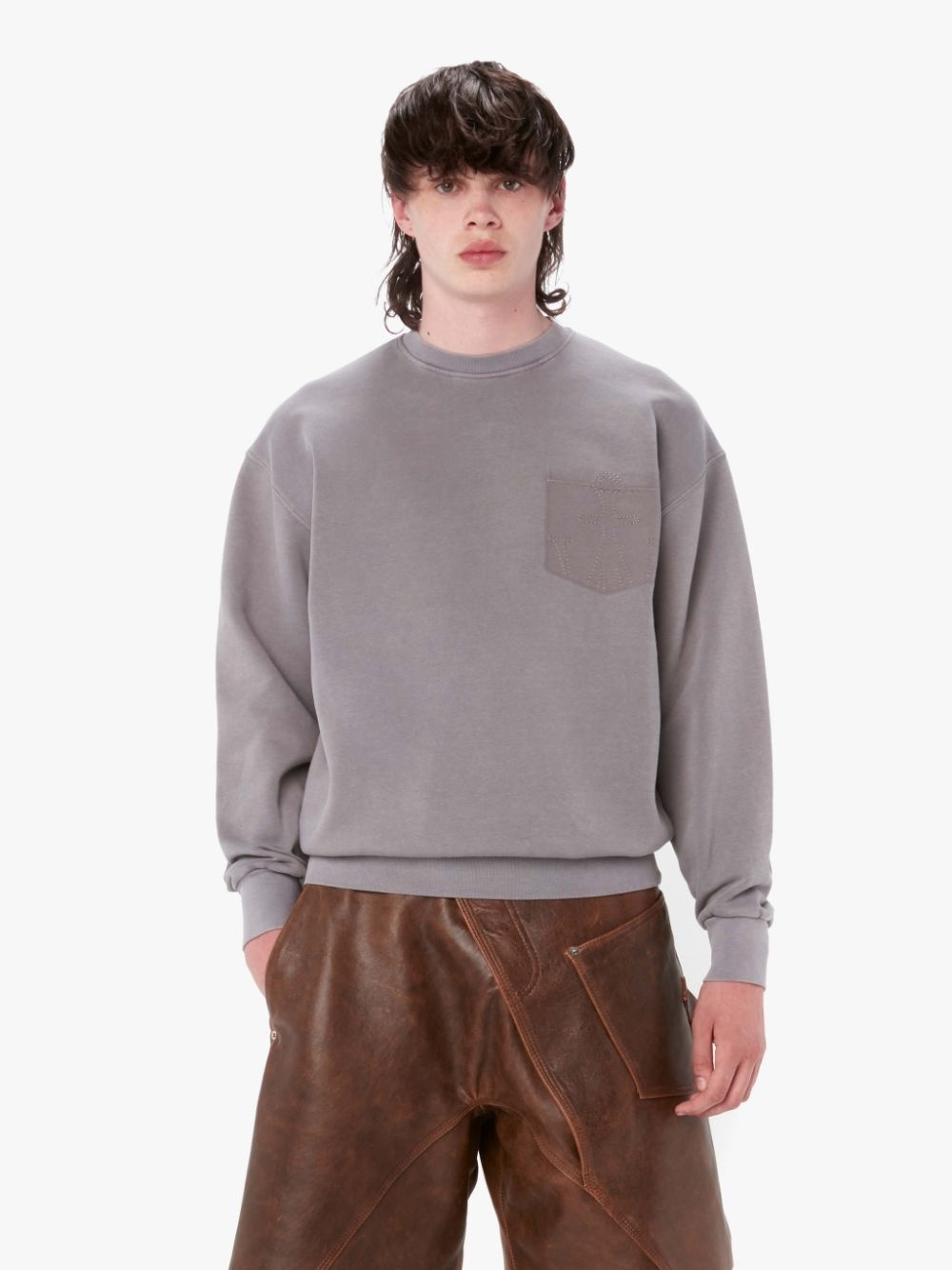 FADED LOGO POCKET SWEATSHIRT - 2
