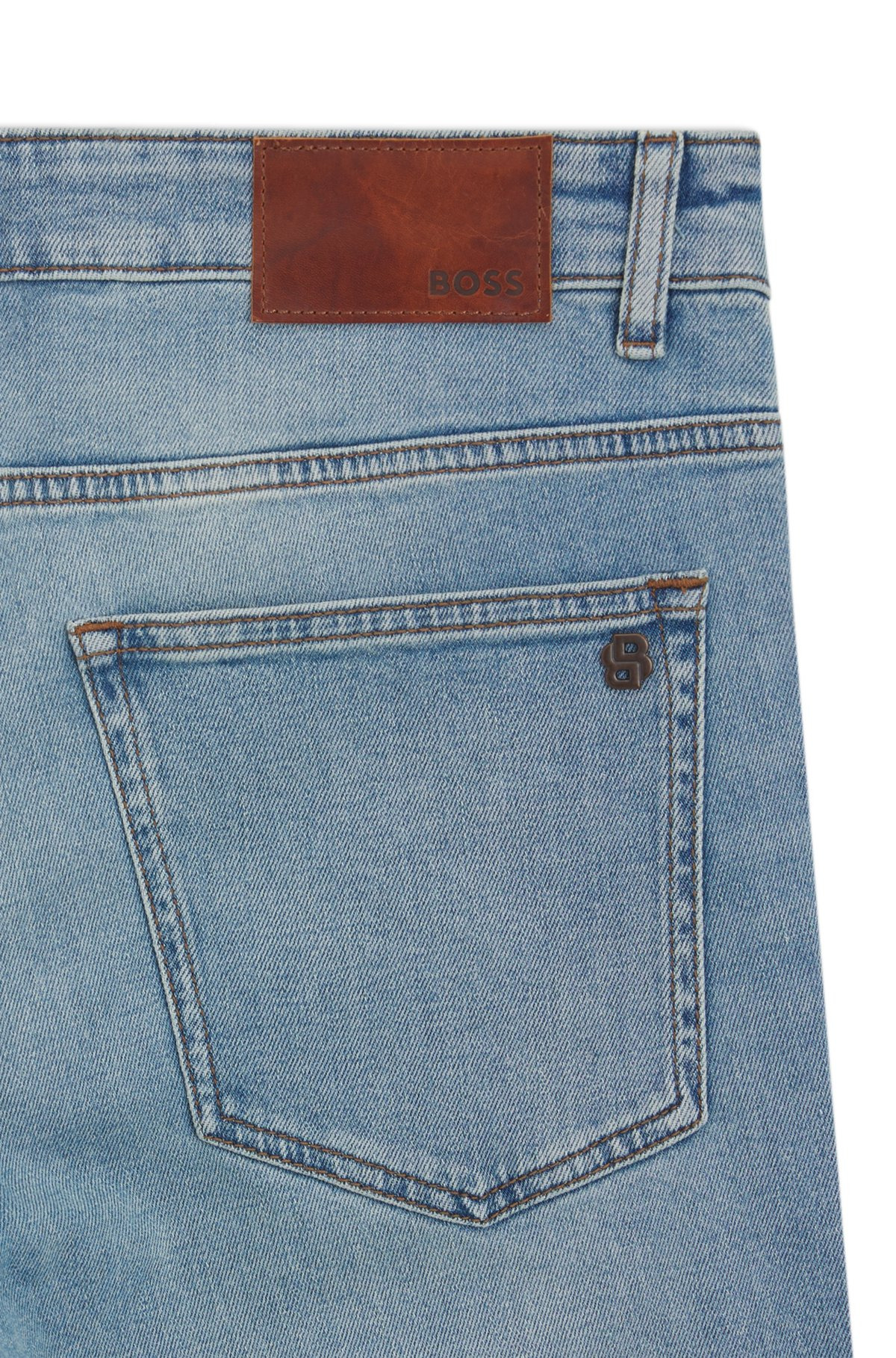 DELAWARE SLIM-FIT JEANS IN BRIGHT-BLUE COMFORT-STRETCH DENIM - 6