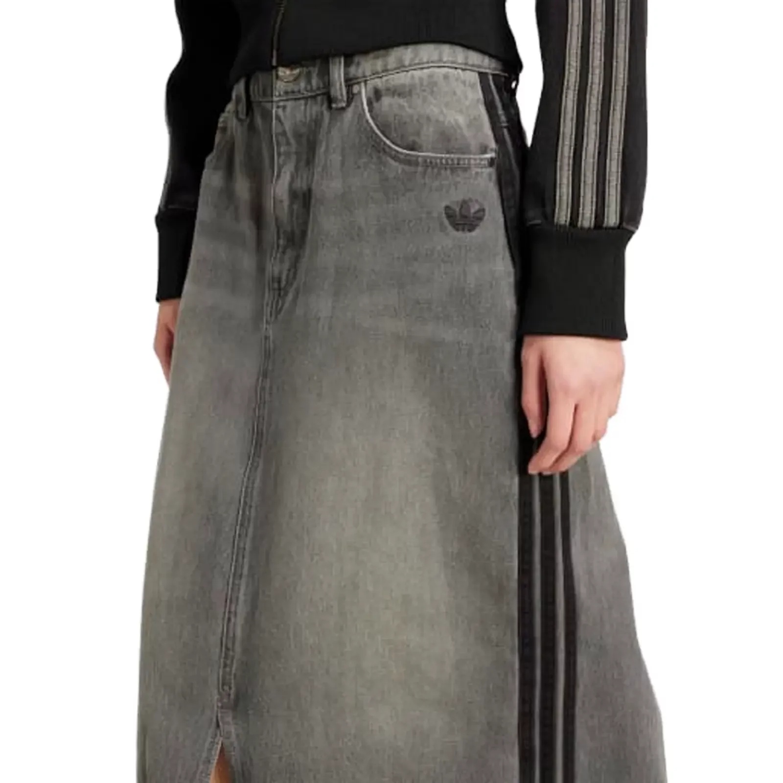 Denim Long Skirt W "Gray - 3