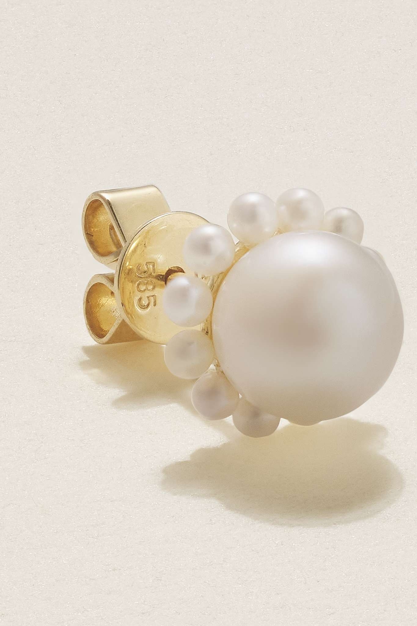 Petite Jeanne 14-karat recycled-gold pearl single earring - 3
