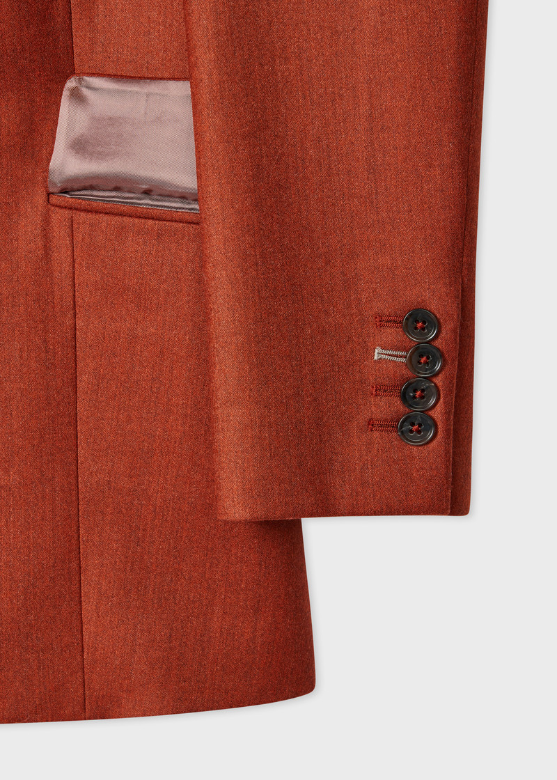 Women's Rust Wool-Cashmere Flannel Blazer 3