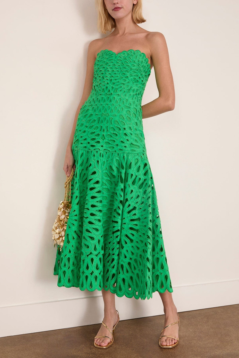 SIMKHAI Florence Midi Dress in Parakeet outlook