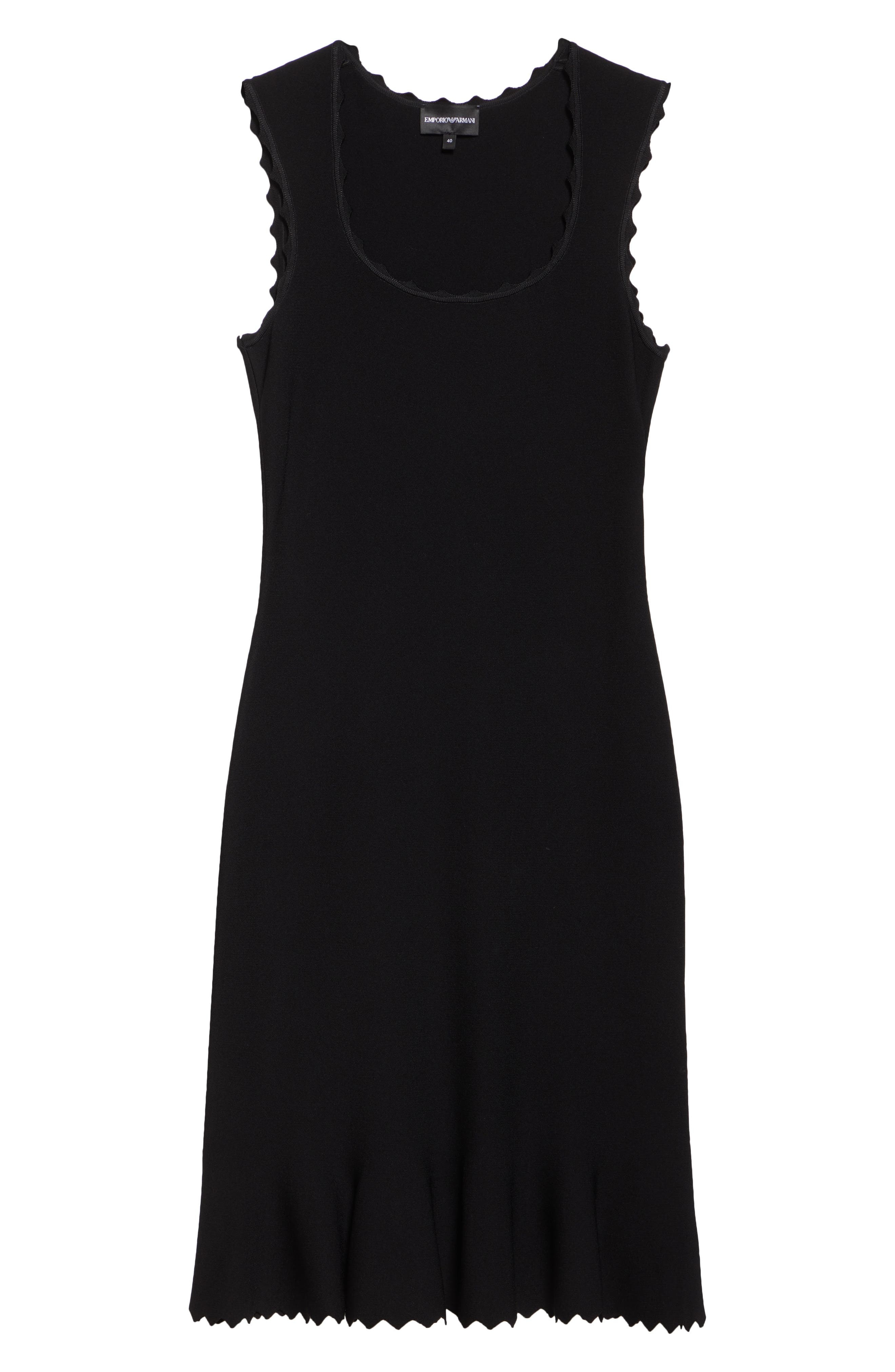 Emporio Armani Sleeveless Knit Dress in Solid Black at Nordstrom - 5