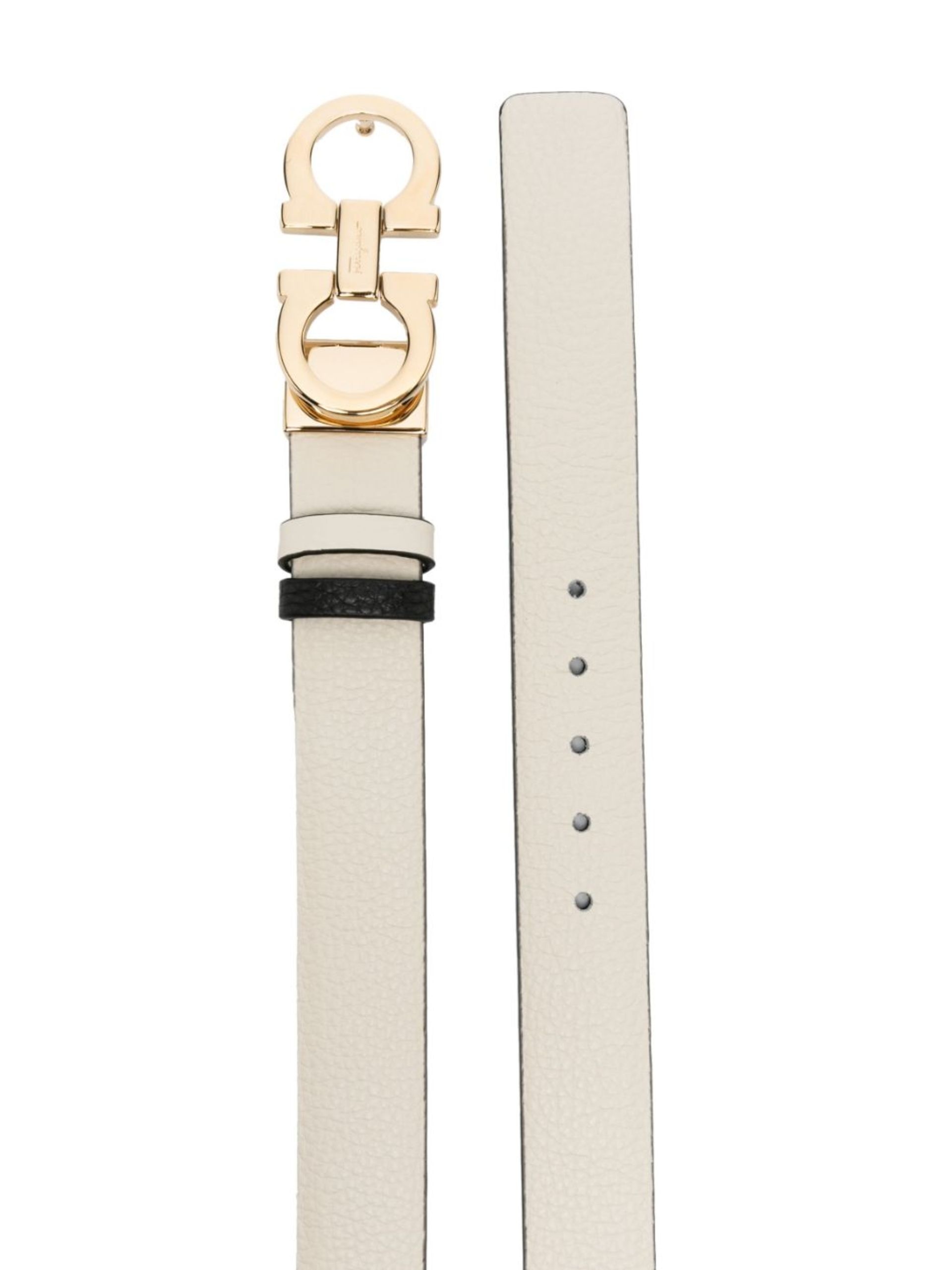 Gancini-buckle reversible leather belt - 2