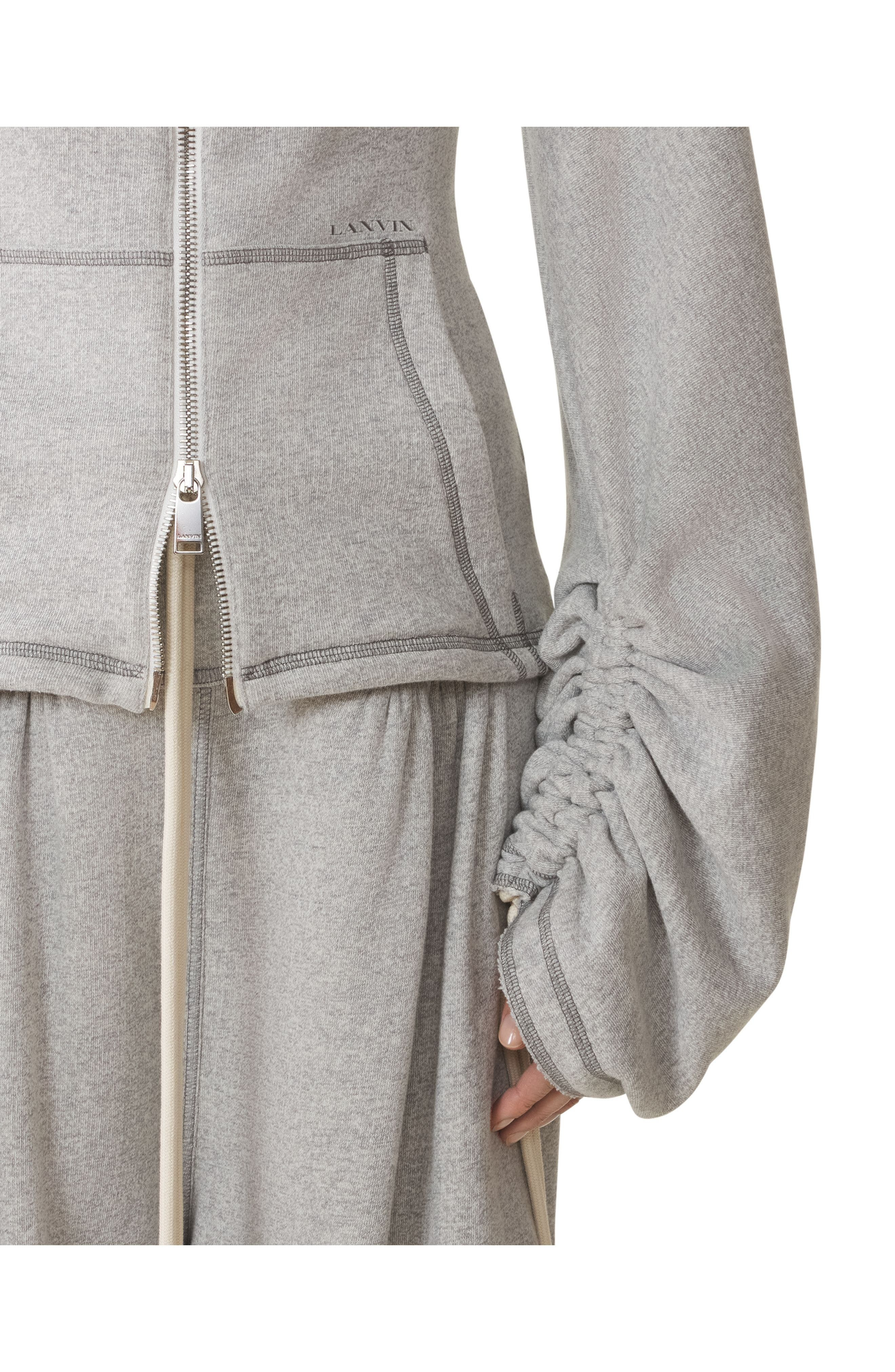 Lanvin Cotton Jersey Jacket in Heather Grey at Nordstrom - 5