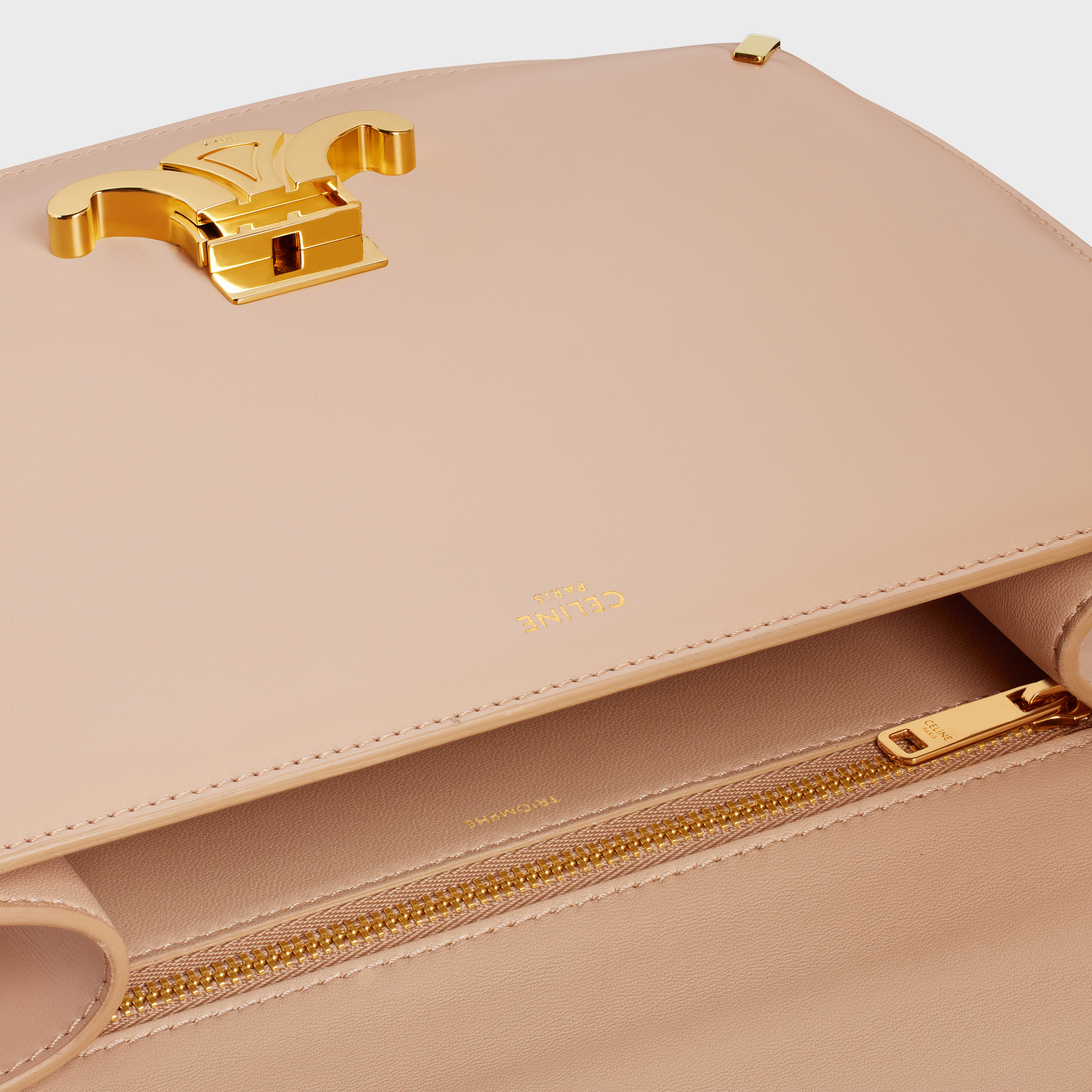 chain besace triomphe in shiny calfskin - 4